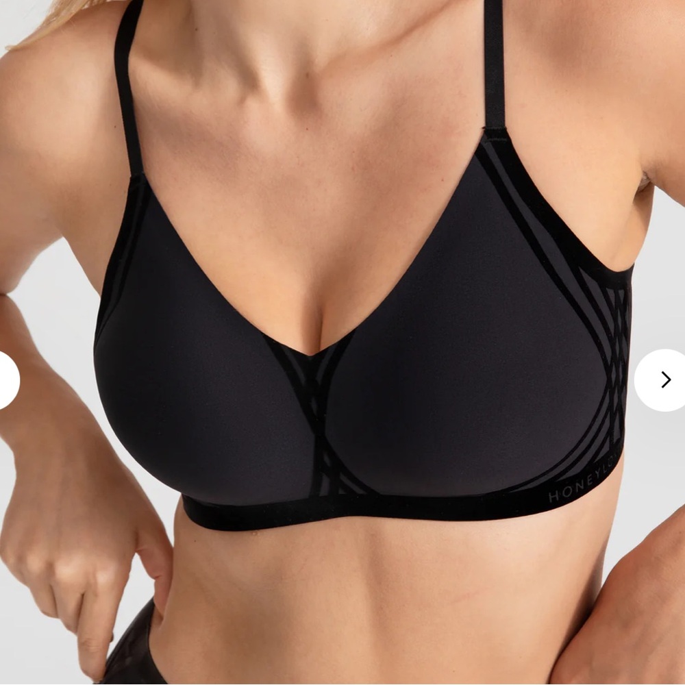 Honeylove silhouette wireless bra sz L